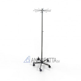 166/50 Piantana portacinture girevole, regolabile in altezza, Base a 5 razze