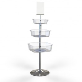 279/C - Bancarella promozionale tripla ottagonale 35x35 + 45x45 + 55x55cm trasparente