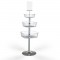 279/C - Bancarella promozionale tripla ottagonale 35x35 + 45x45 + 55x55cm trasparente