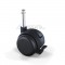 Ruote in materiale plastico nero ø50mm (2 con freno)