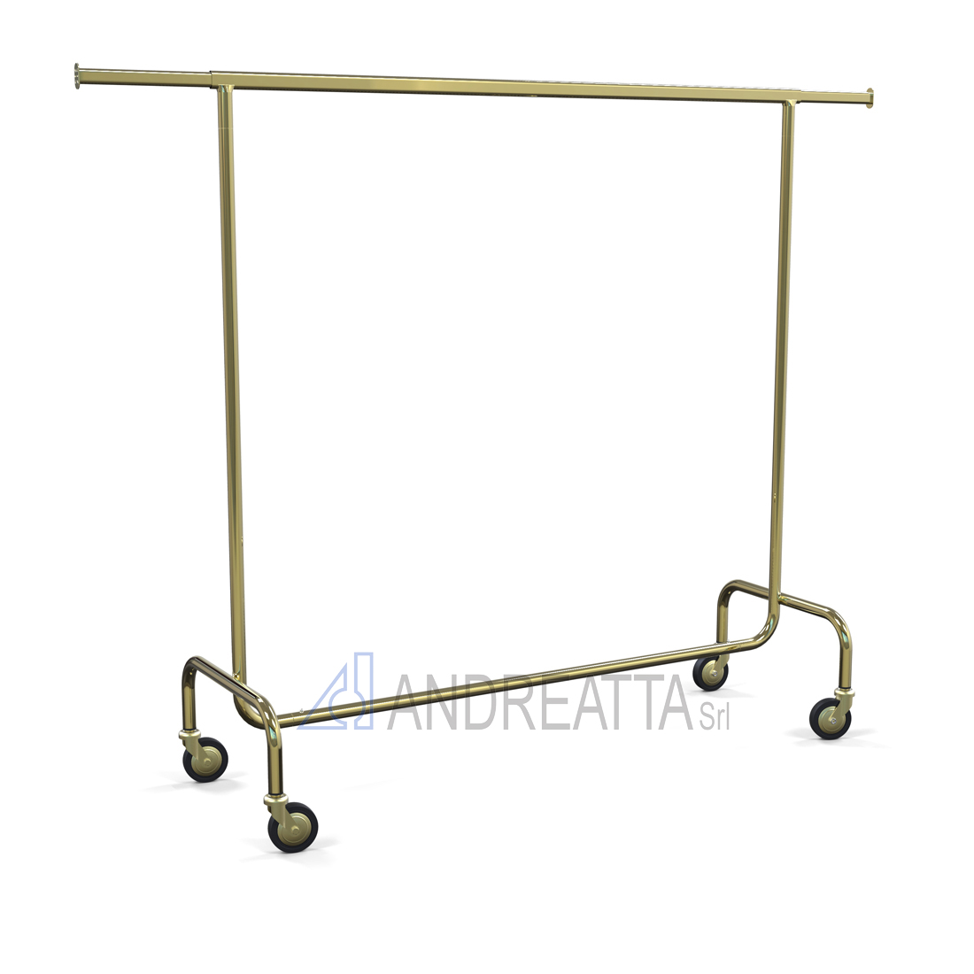 Garment rail brass plated