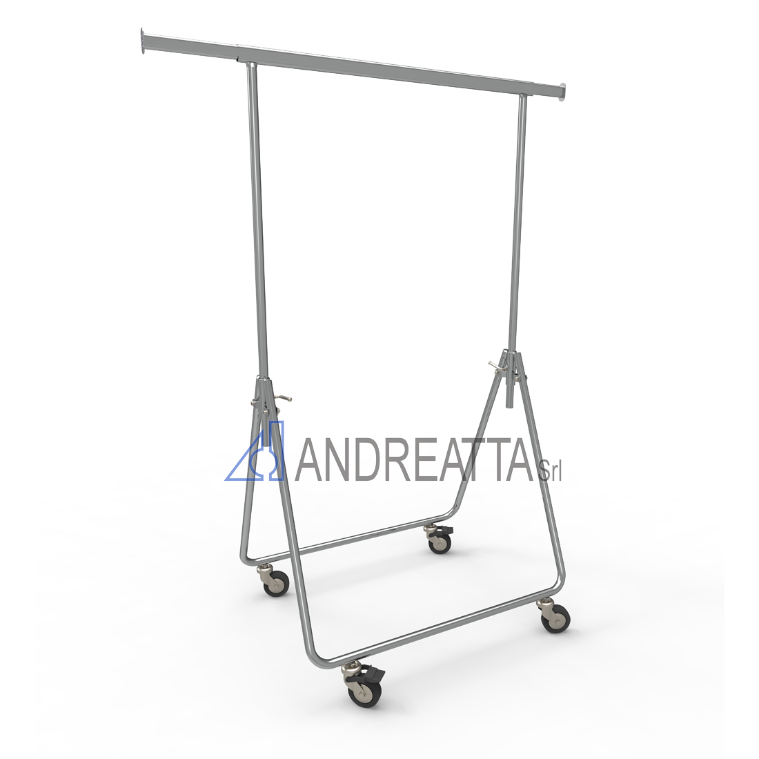 Folding garment rail Adjustable in height