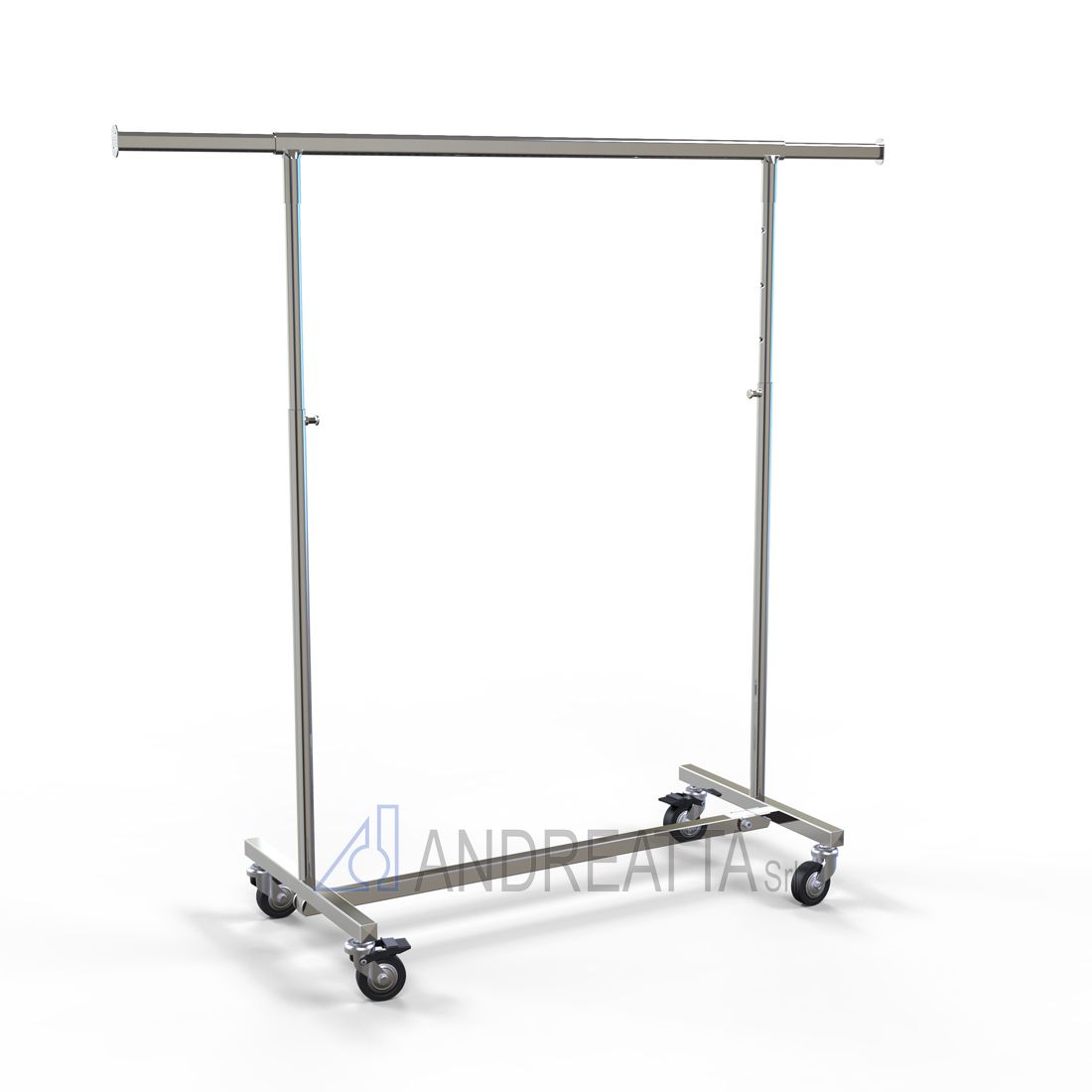 Folding garment rail Adjustable in height