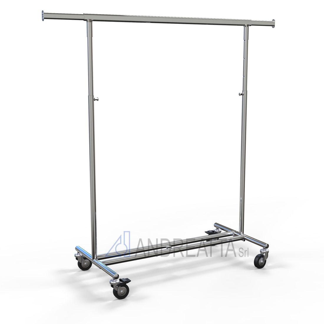 Folding garment rail Adjustable in height